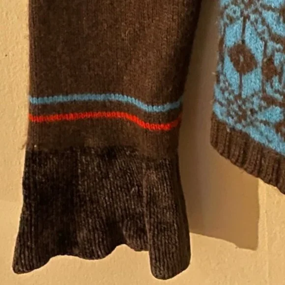 Rozae Nichols | Merino Wool Snap Front Cardigan w/ Chenille Cuffs, Sz M ♥ EUC - Picture 3 of 9